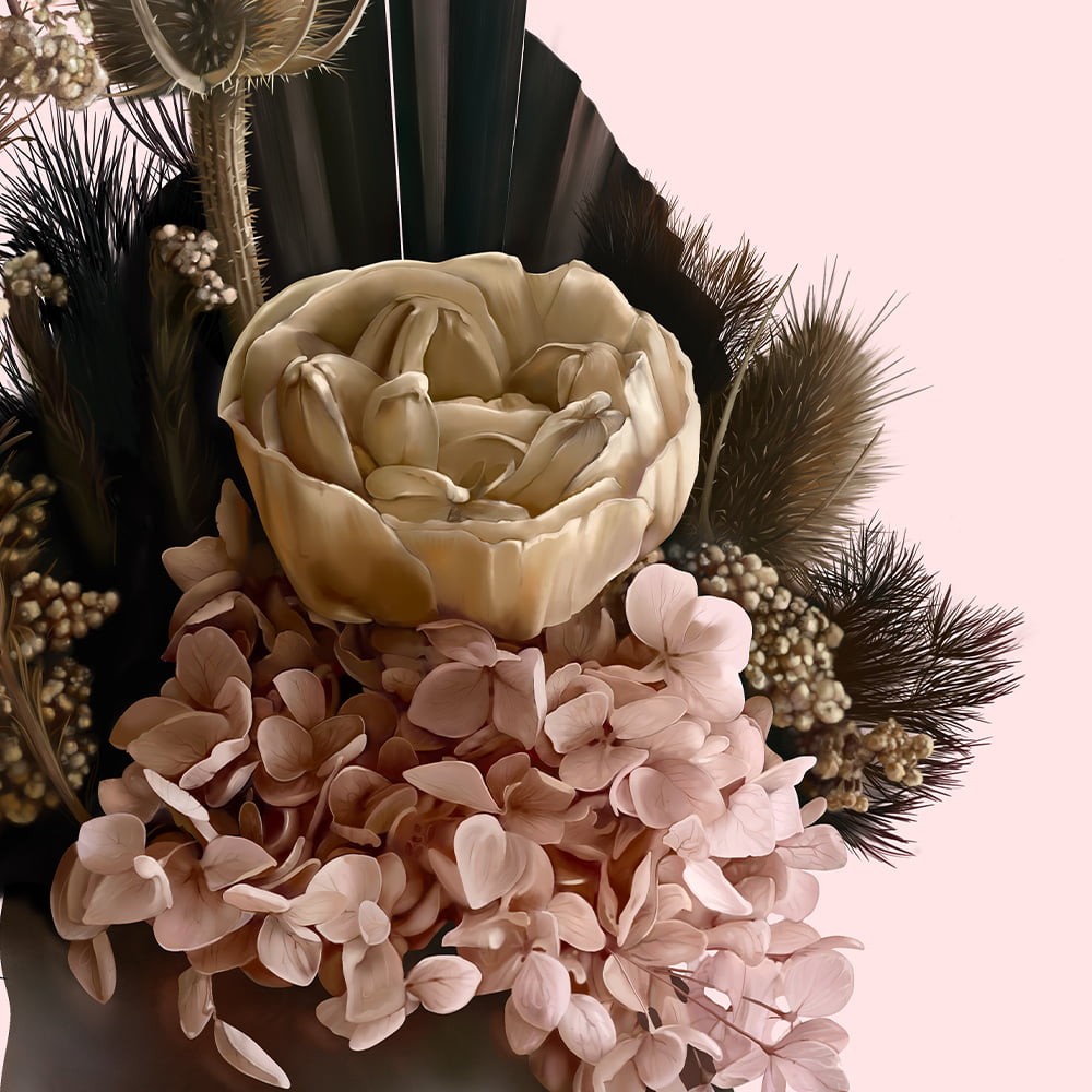 Bum Vase Digital Art Print