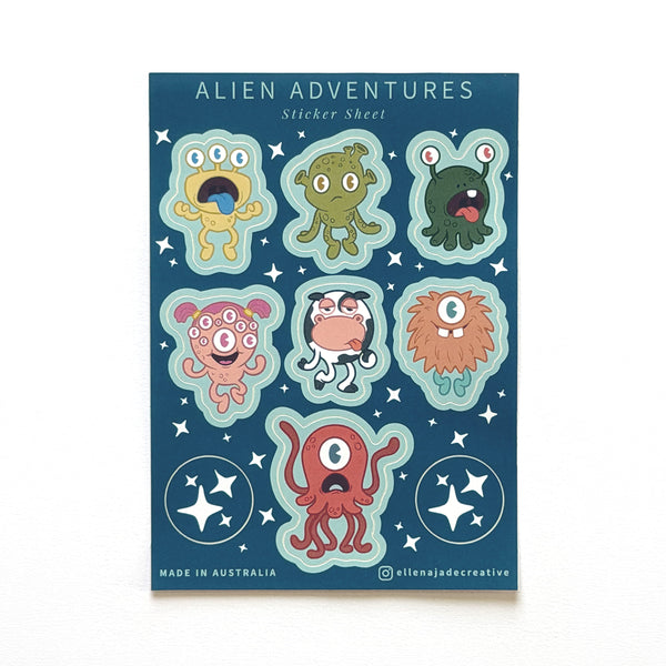 Alien Adventures Sticker Sheet