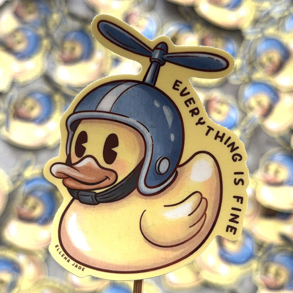 Good-luck Duck Vinyl Sticker