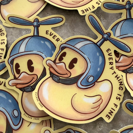 Good-luck Duck Vinyl Sticker