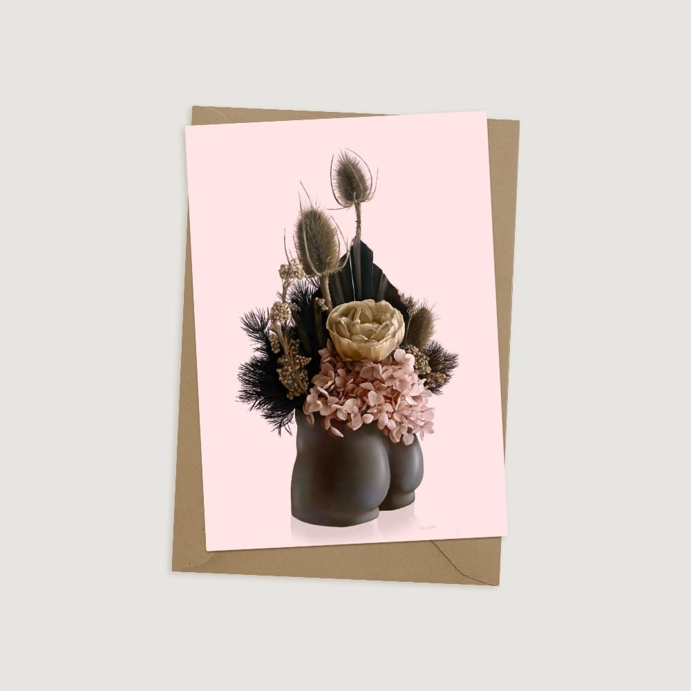 Bum Vase Greeting Card