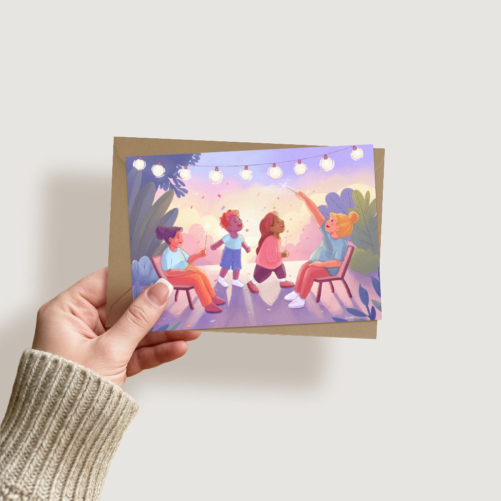 Sparks Of Celebration Greeting Card