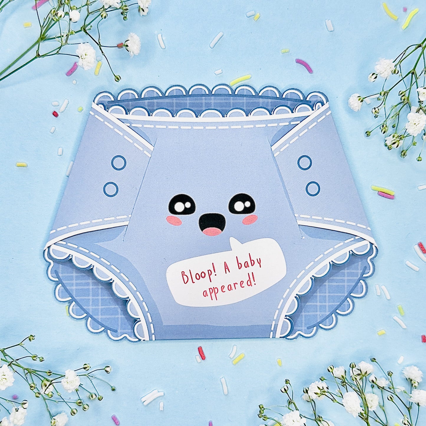 Blueberry Fizz Nappy Greeting Card