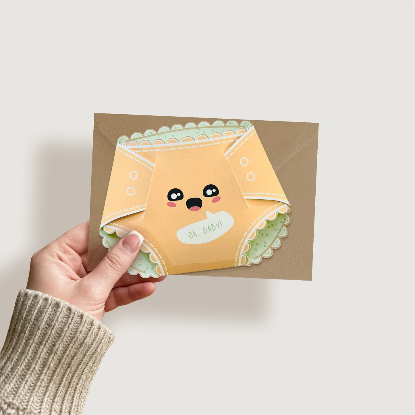 Happy Tangerine Nappy Greeting Card