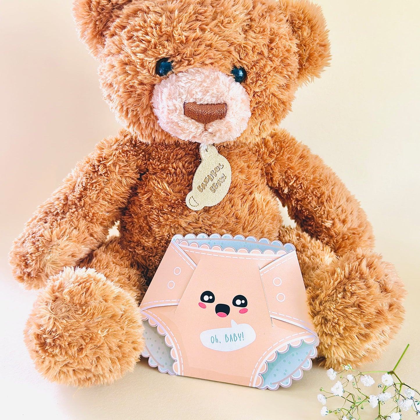 Happy Tangerine Nappy Greeting Card