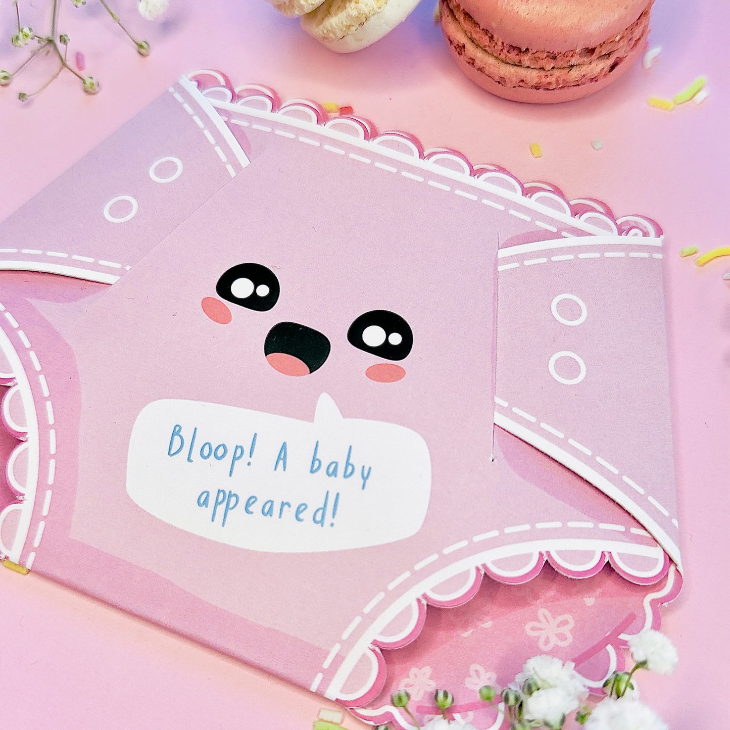 Cotton Candy Pink Nappy Greeting Card