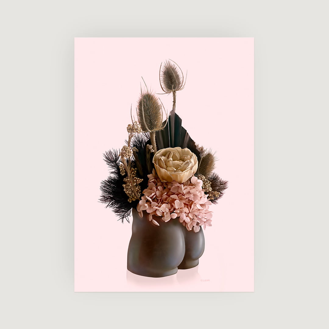 Bum Vase Mini Print