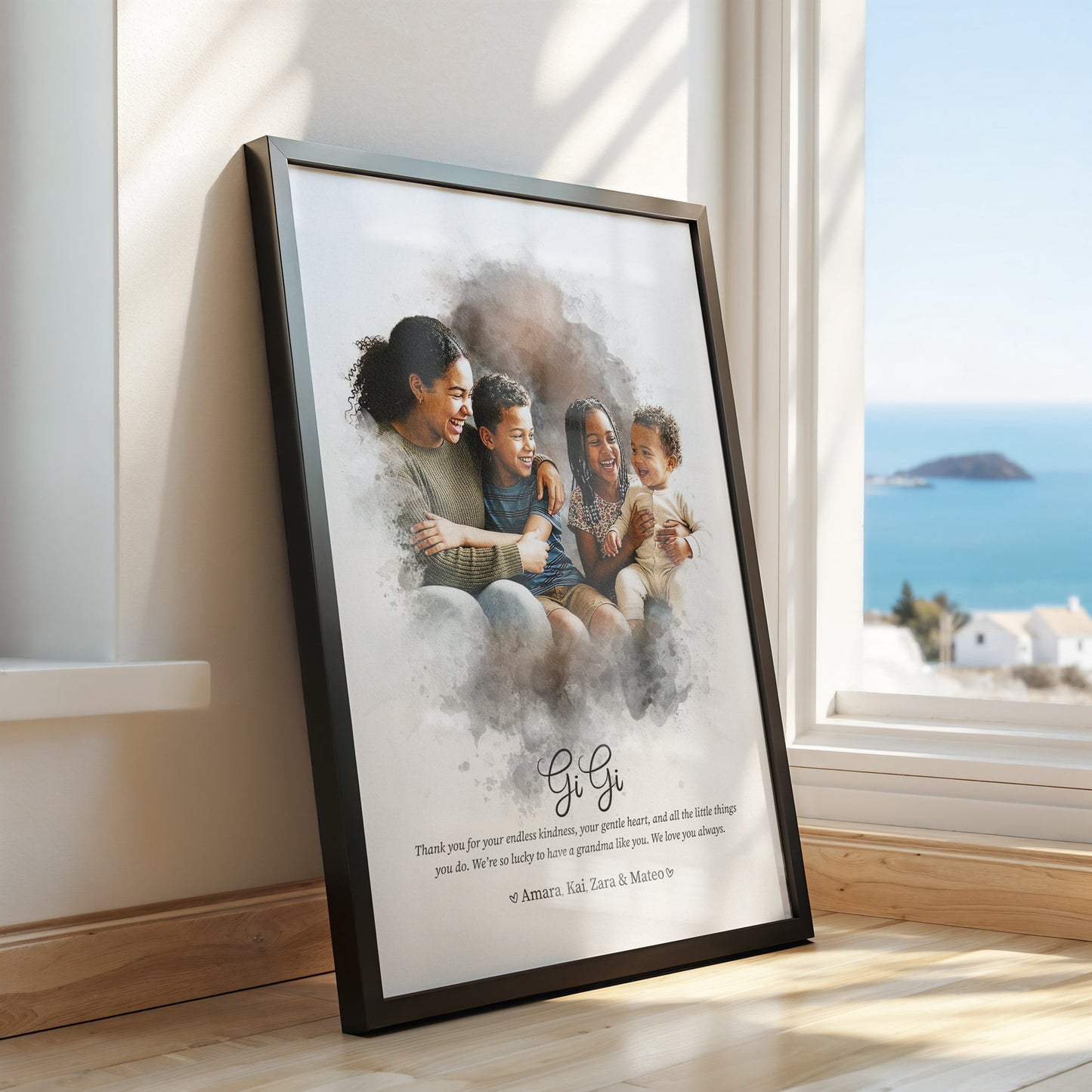 Mother's Day Watercolour-Style Personalised Gift