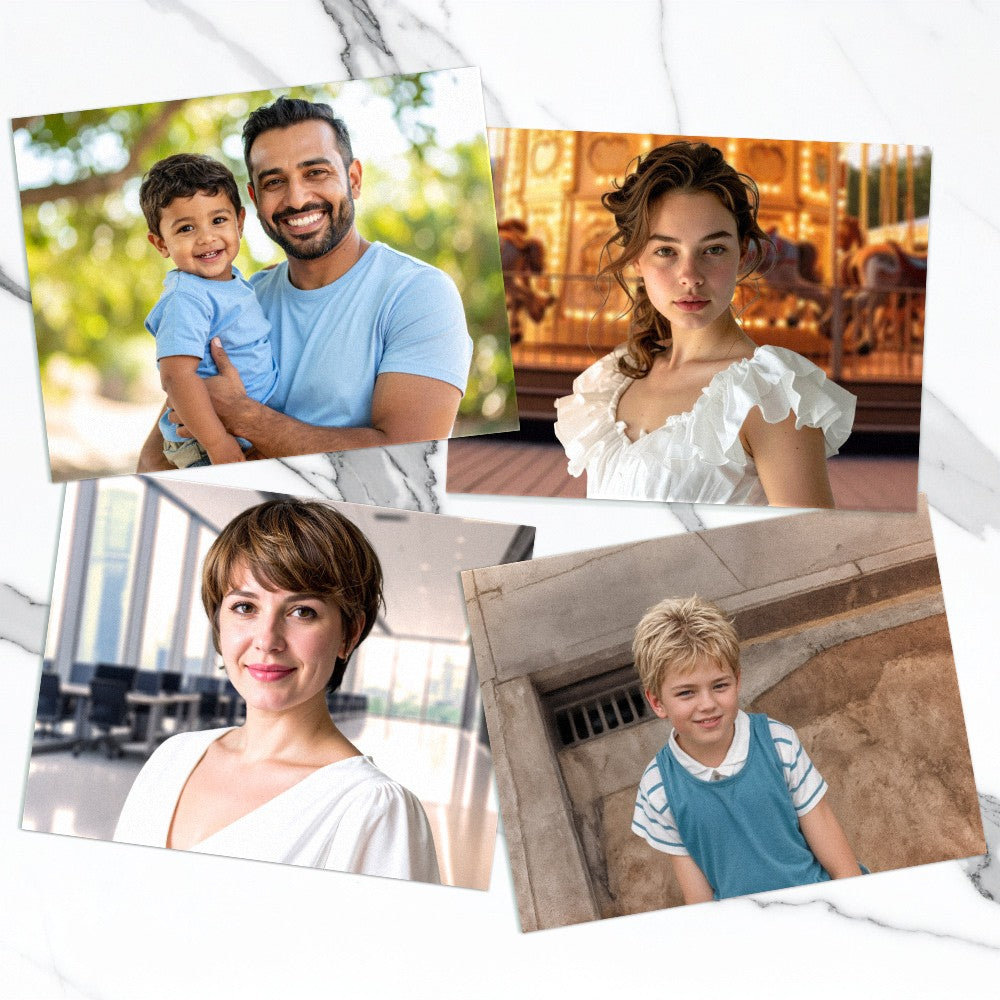 Photo Merge collage of family members