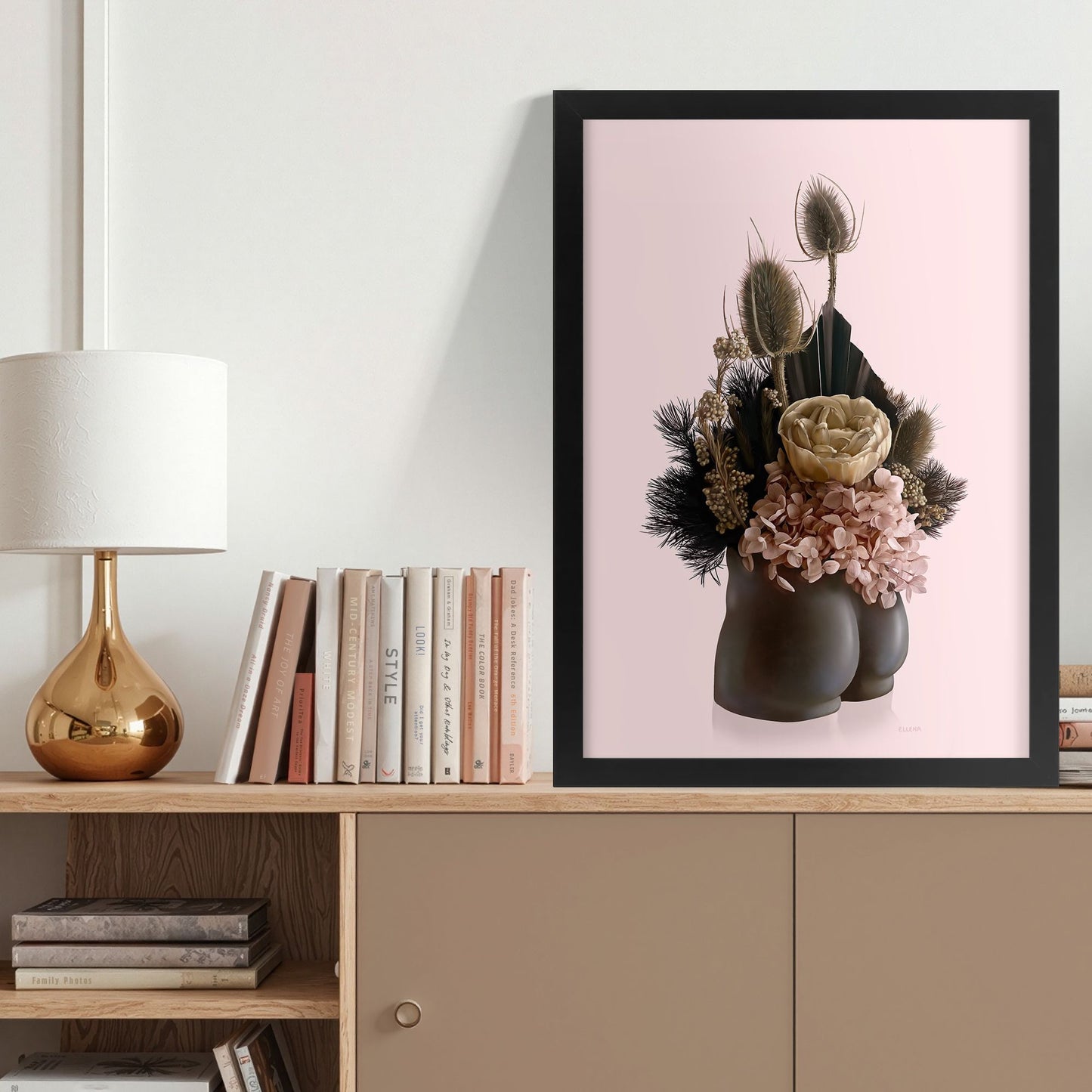Bum Vase Digital Art Print