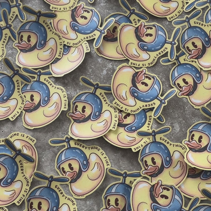 Good-luck Duck Vinyl Sticker